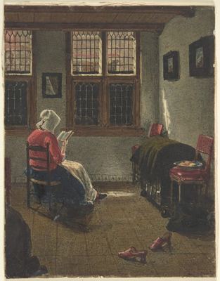 A Woman Reading, after Pieter Janssens Elinga