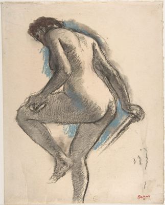 Bather Sponging Her Knee