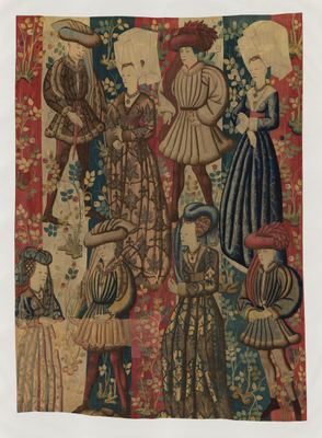 Courtiers in a Rose Garden: Four Gentlemen and Four Ladies