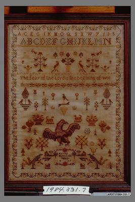 Embroidered sampler