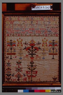 Embroidered sampler