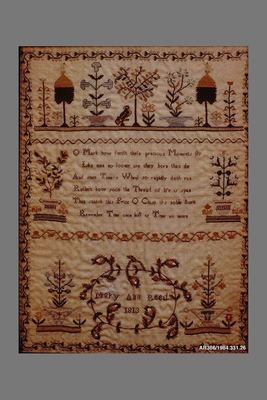 Embroidered sampler
