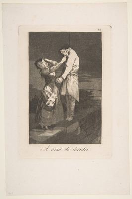 Out hunting for teeth (A caza des dientes), plate 12 from "Los Caprichos"