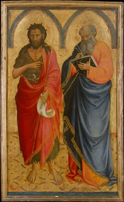 Saints John the Baptist and an Evangelist (Matthew?)