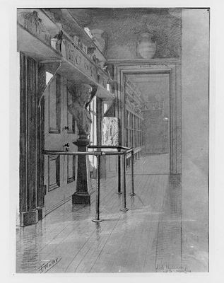 Sketch of Room "M" in The Metropolitan Museum of Art when in 14th Street